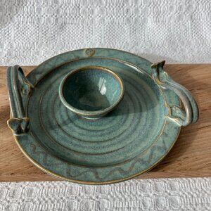 Castle Arch Pottery Irish Heritage Party Pottery Serving Plate Chip & Dip Irish